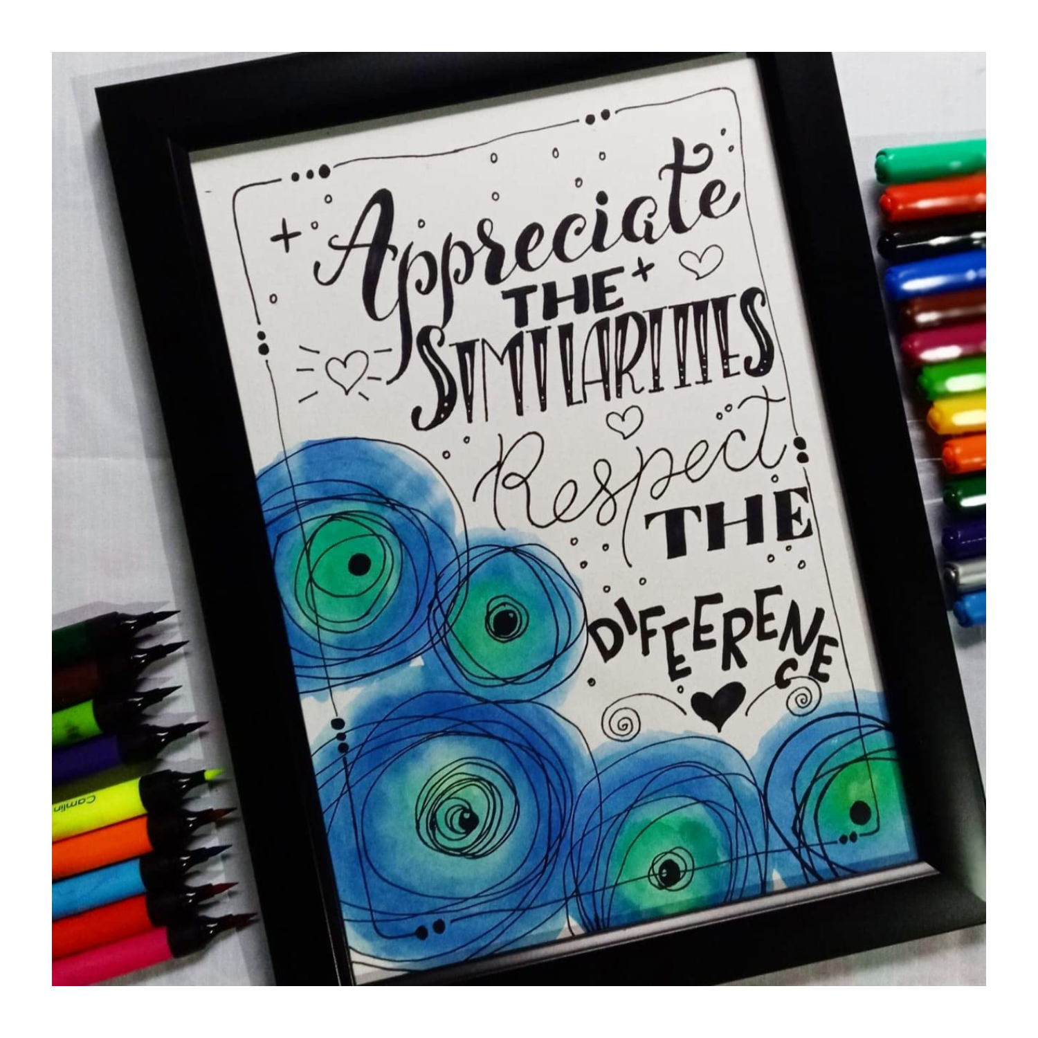 Calligraphy Creators -Appreciate The Similarities -Handmade Without Frame
